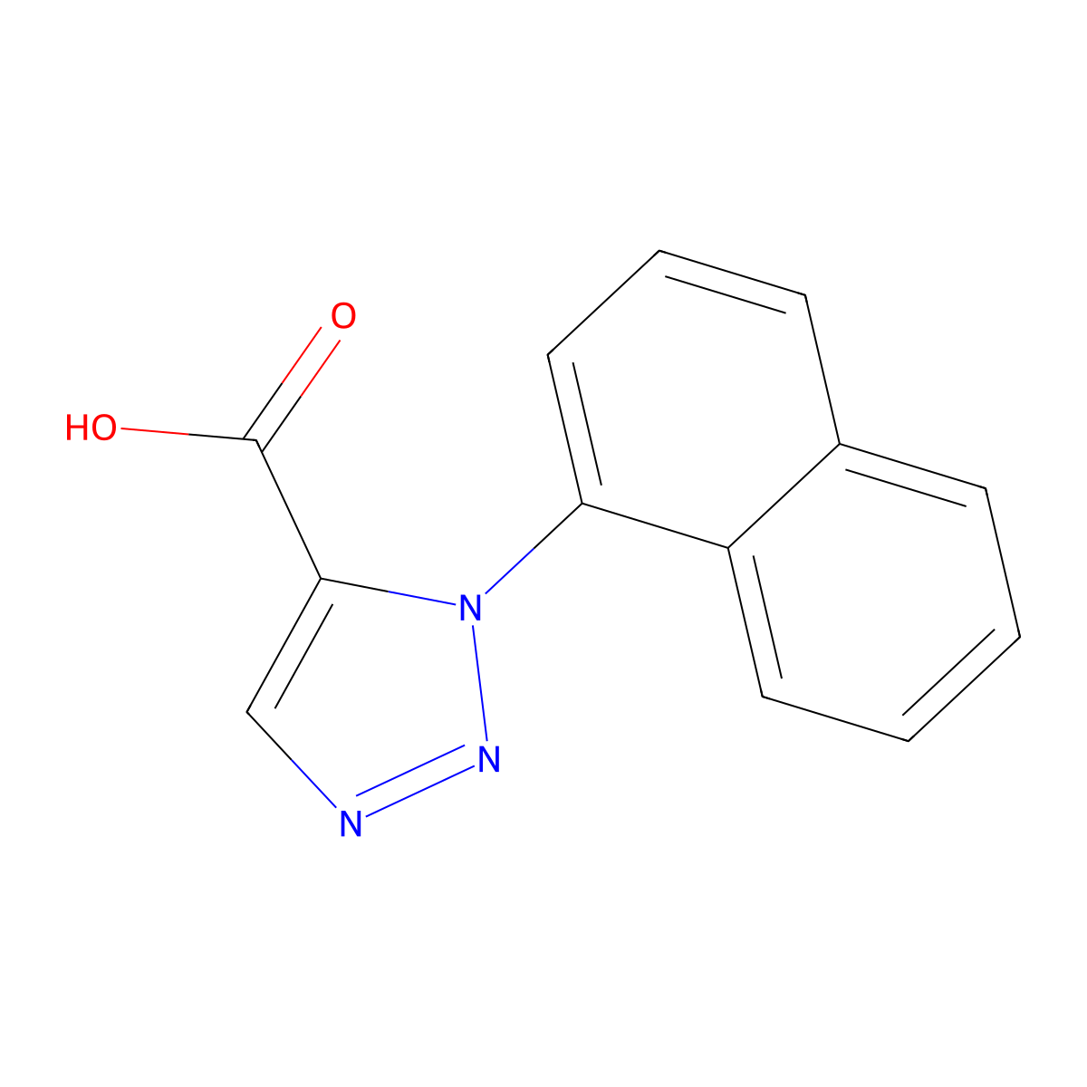 1-(Naphthalen-1-yl)-1H-1,2,3-triazole-5-carboxylic acid molecular structure, CAS 1153903-71-9