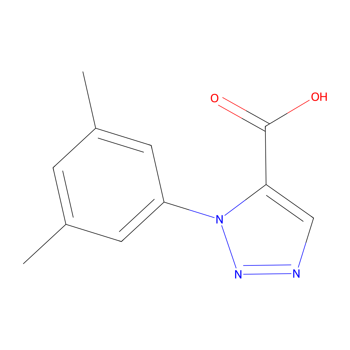 1-(3,5-dimethylphenyl)-1H-1,2,3-triazole-5-carboxylic acid molecular structure, CAS 1153904-44-9