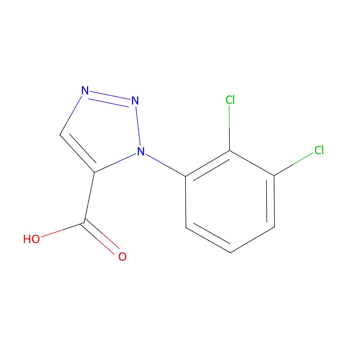1-(2,3-dichlorophenyl)-1H-1,2,3-triazole-5-carboxylic acid molecular structure, CAS 1153904-73-4