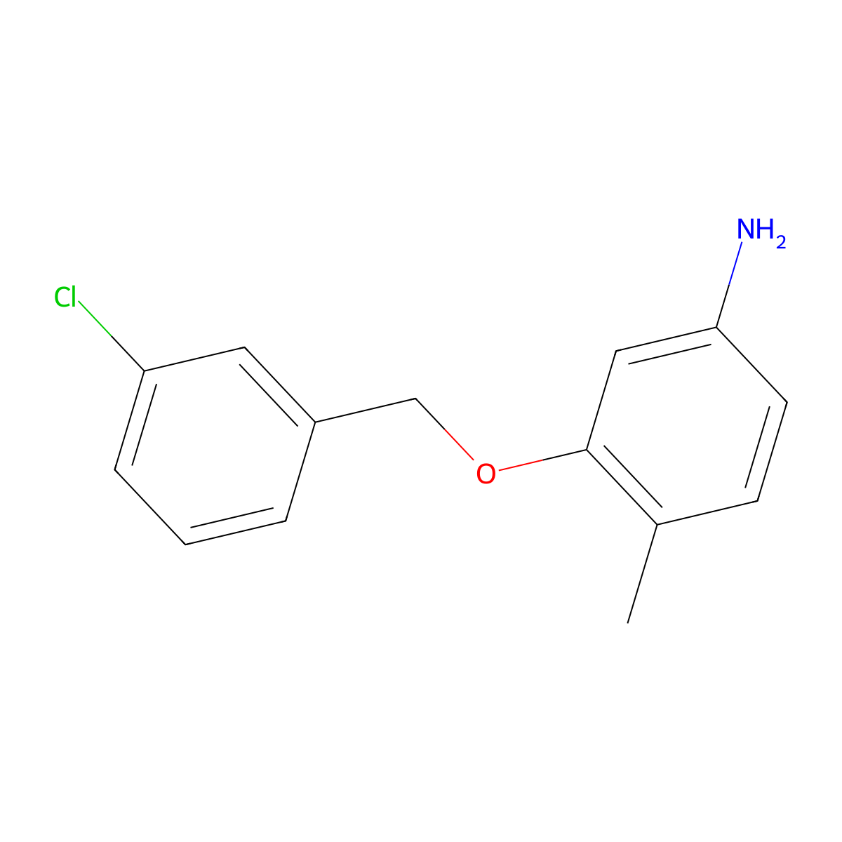 3-[(3-Chlorophenyl)methoxy]-4-methylaniline molecular structure, CAS 1153904-75-6