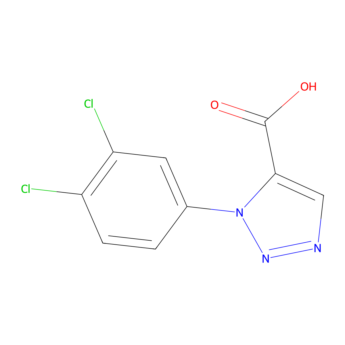 1-(3,4-Dichlorophenyl)-1h-1,2,3-triazole-5-carboxylic acid molecular structure, CAS 1153905-03-3