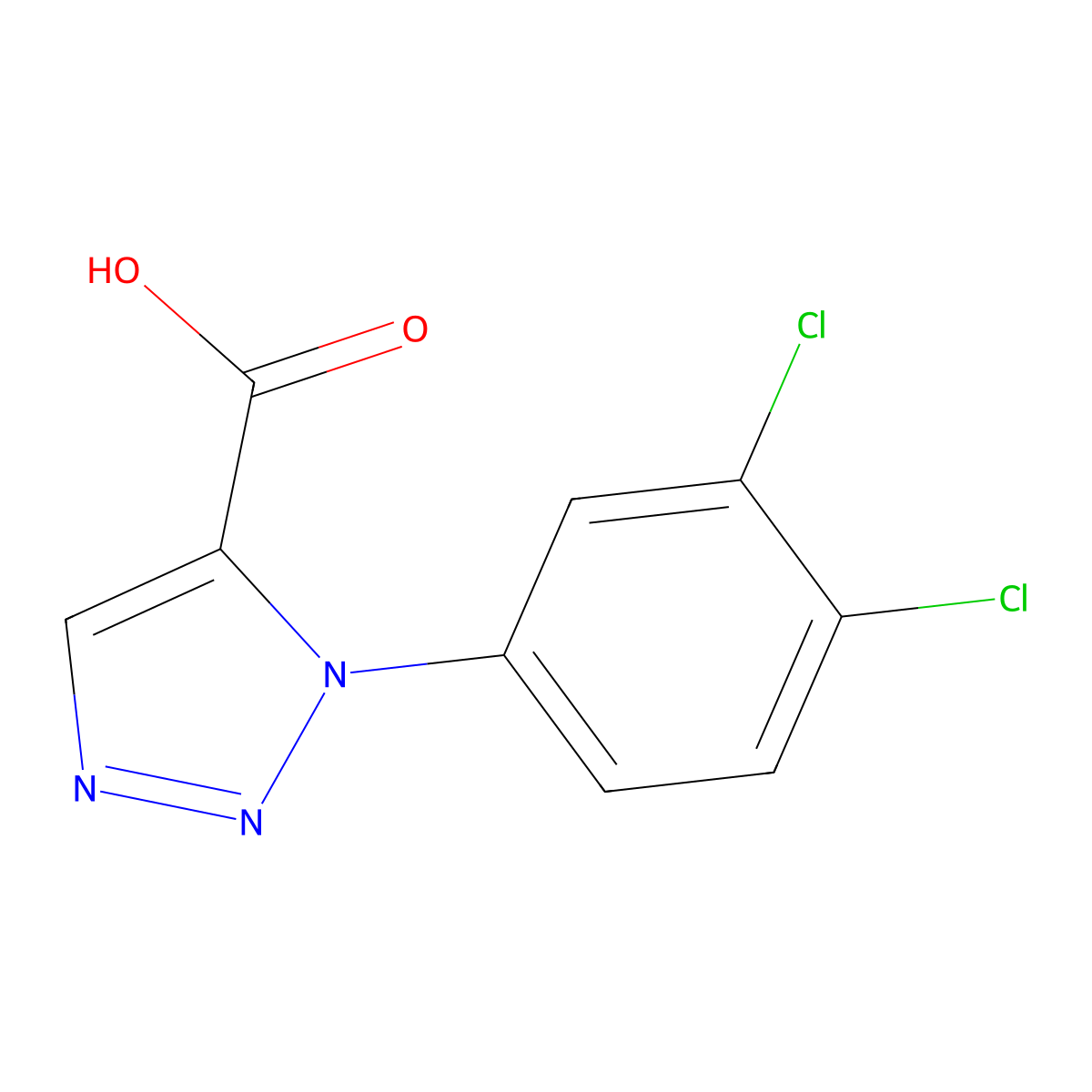 1-(3,4-Dichlorophenyl)-1h-1,2,3-triazole-5-carboxylic acid molecular structure, CAS 1153905-03-3