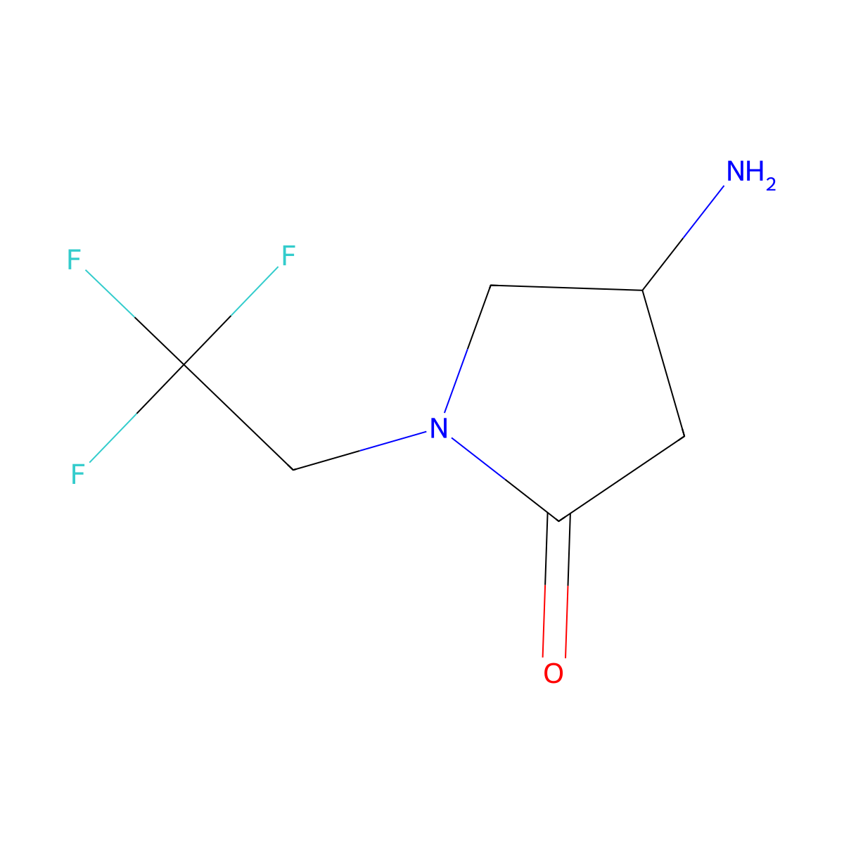 4-Amino-1-(2,2,2-trifluoroethyl)pyrrolidin-2-one molecular structure, CAS 1153905-27-1