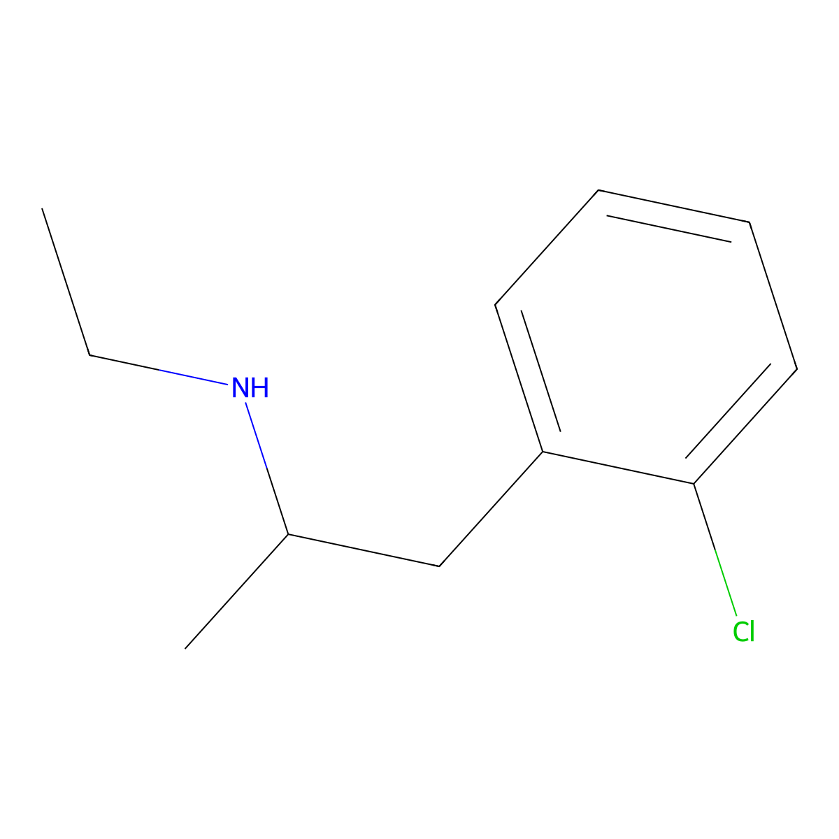 1-(2-chlorophenyl)-N-ethylpropan-2-amine molecular structure, CAS 1153916-07-4