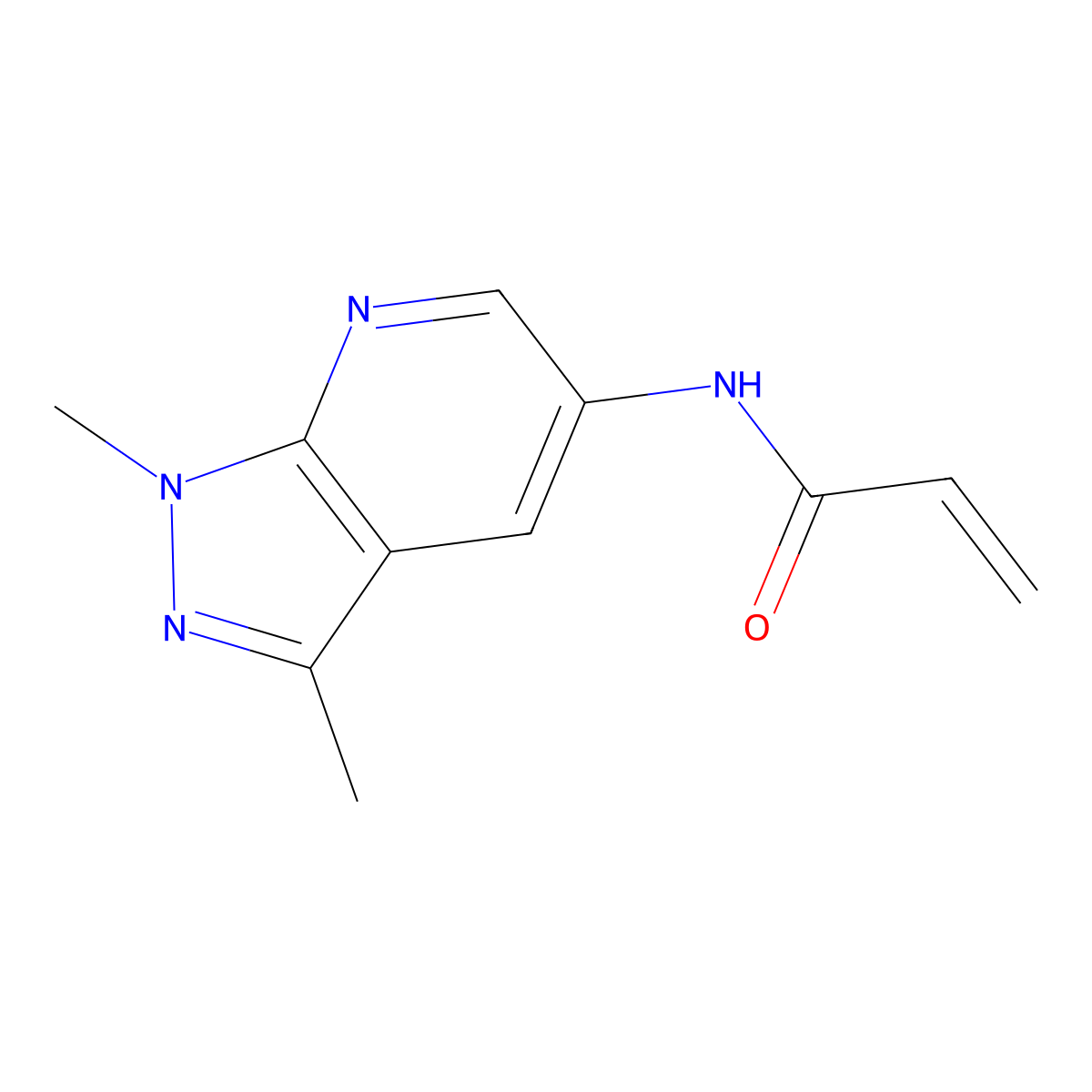 N-(1,3-Dimethyl-1H-pyrazolo[3,4-b]pyridin-5-yl)acrylamide molecular structure, CAS 1153933-41-5