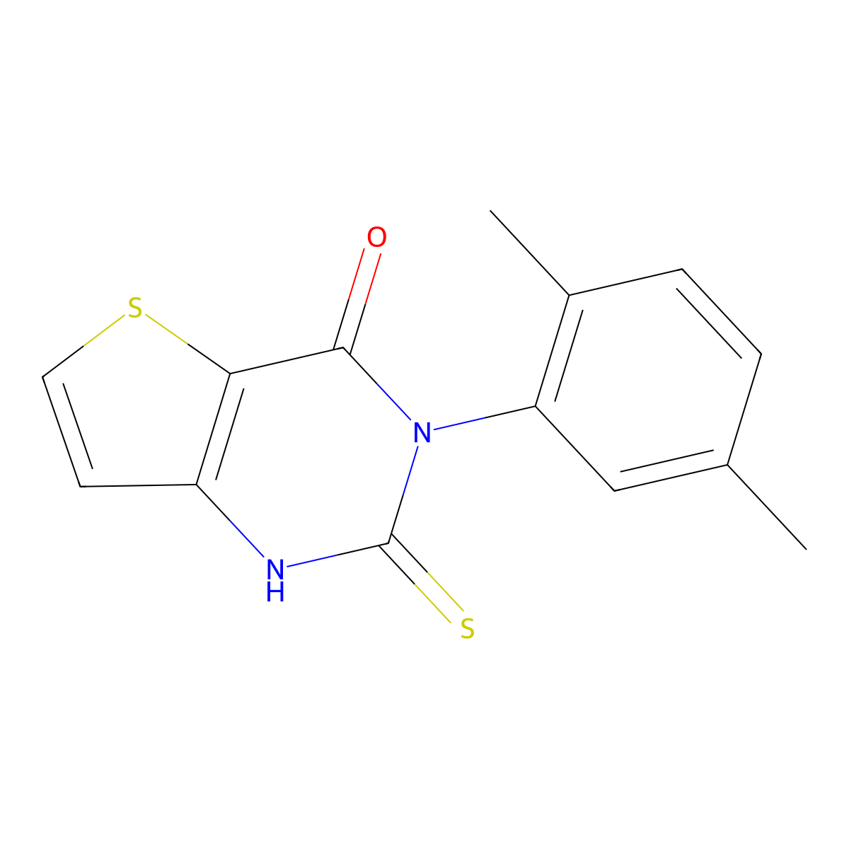 3-(2,5-dimethylphenyl)-2-thioxo-2,3-dihydrothieno[3,2-d]pyrimidin-4(1H)-one molecular structure, CAS 1153934-98-5