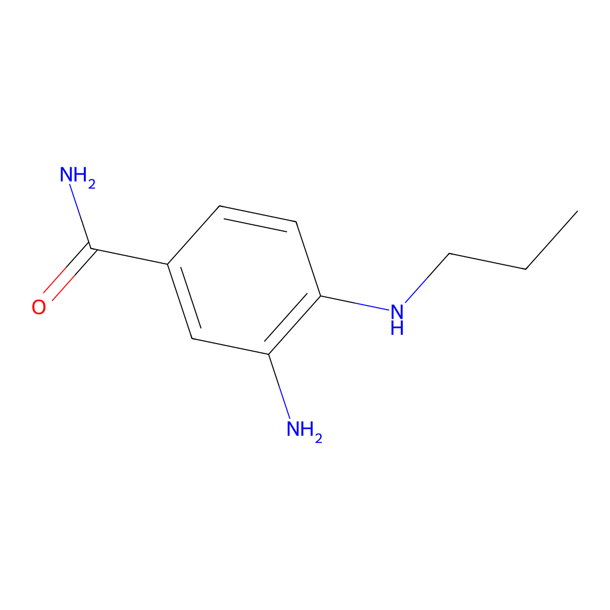 3-Amino-4-(propylamino)benzamide molecular structure, CAS 1153955-94-2