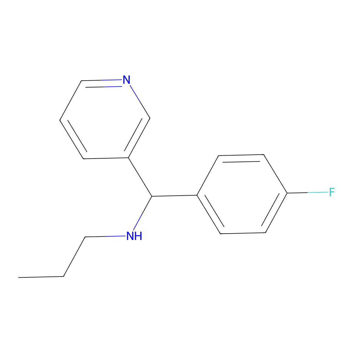 [(4-Fluorophenyl)(pyridin-3-yl)methyl](propyl)amine molecular structure, CAS 1153967-88-4