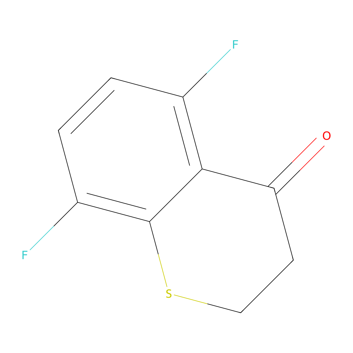 5,8-difluoro-3,4-dihydro-2H-1-benzothiopyran-4-one molecular structure, CAS 1153968-35-4