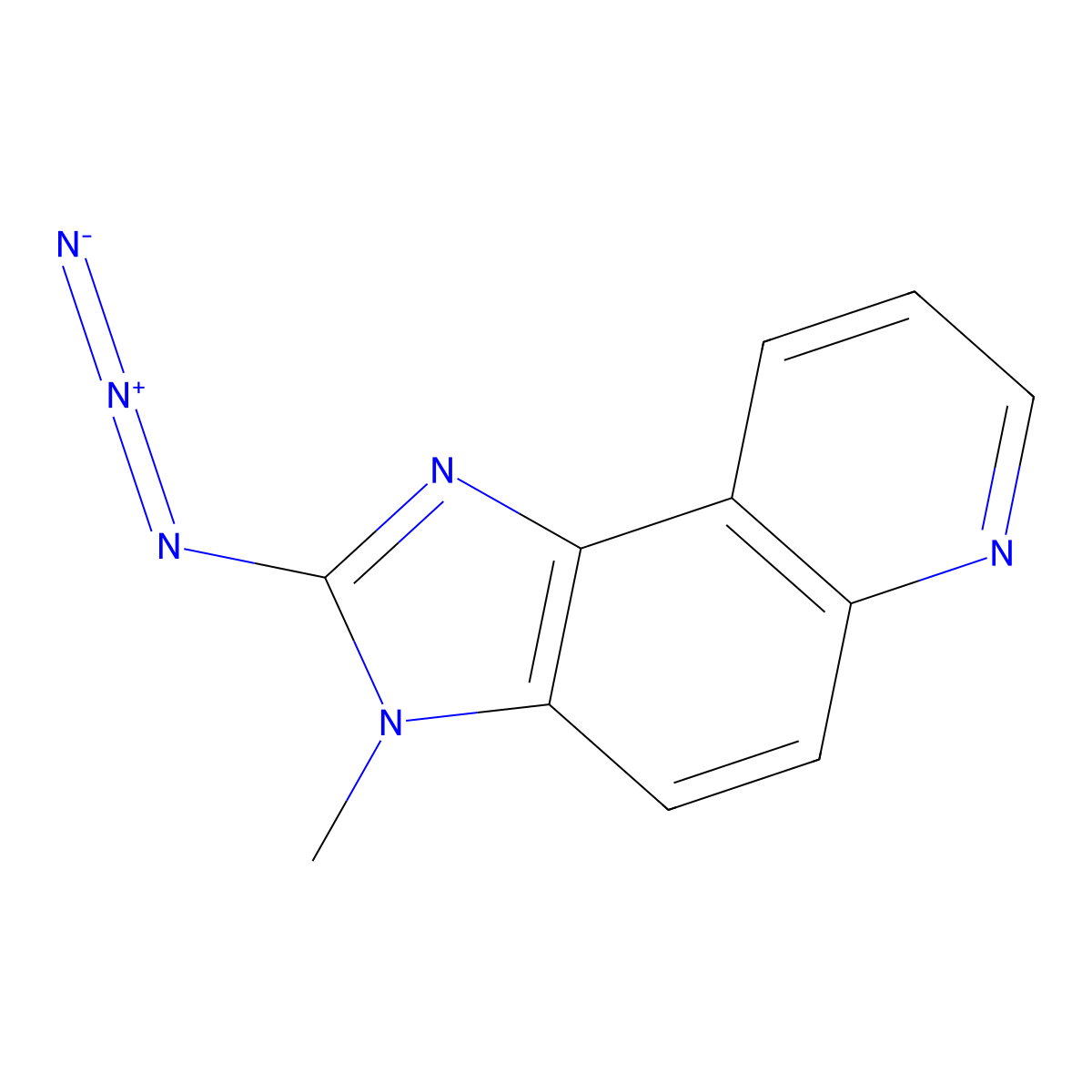 2-Azido-3-methylimidzo(4,5-f)quinoline molecular structure, CAS 115397-29-0