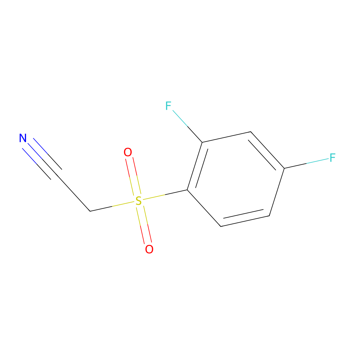 2-((2,4-Difluorophenyl)sulfonyl)acetonitrile molecular structure, CAS 1153970-85-4