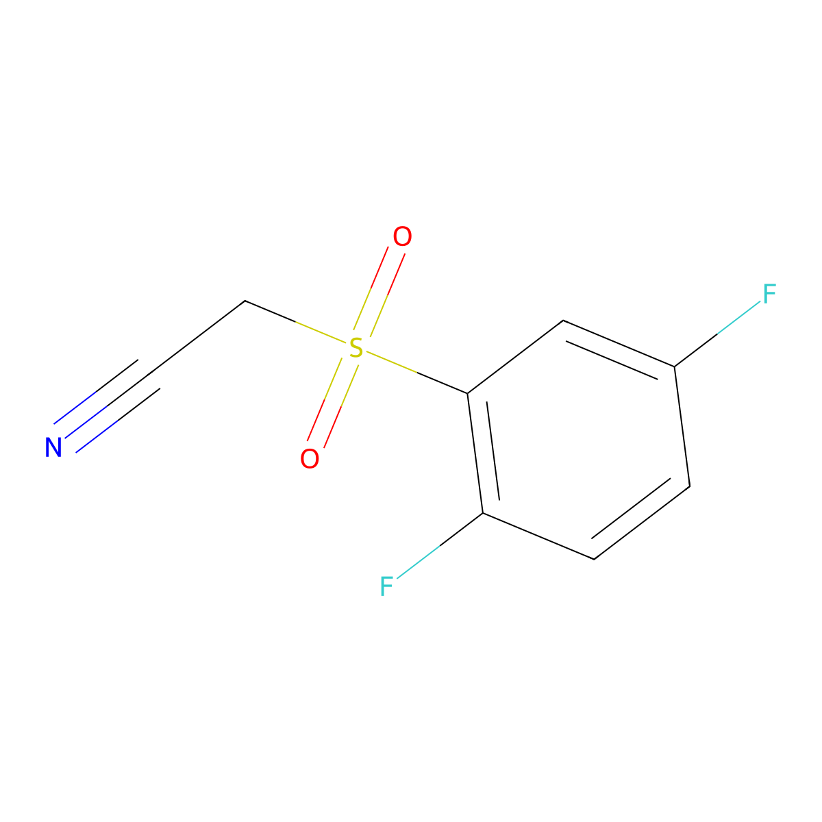 2-((2,5-Difluorophenyl)sulfonyl)acetonitrile molecular structure, CAS 1153970-94-5