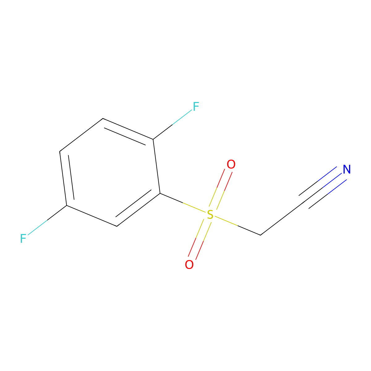 2-((2,5-Difluorophenyl)sulfonyl)acetonitrile molecular structure, CAS 1153970-94-5