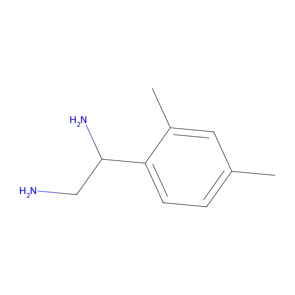 1-(2,4-Dimethylphenyl)ethane-1,2-diamine molecular structure, CAS 1153971-83-5