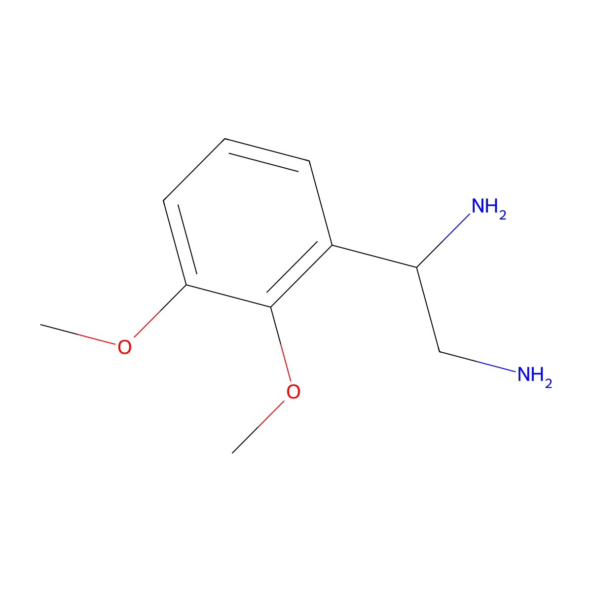 1-(2,3-Dimethoxy-phenyl)-ethane-1,2-diamine molecular structure, CAS 1153971-98-2