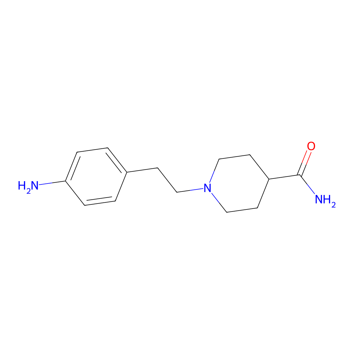 1-[2-(4-Aminophenyl)ethyl]piperidine-4-carboxamide molecular structure, CAS 1153972-20-3