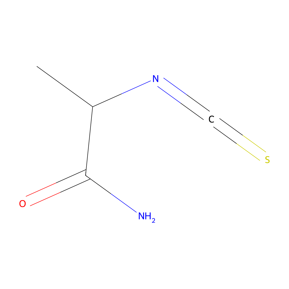 2-Isothiocyanatopropanamide molecular structure, CAS 1153972-91-8
