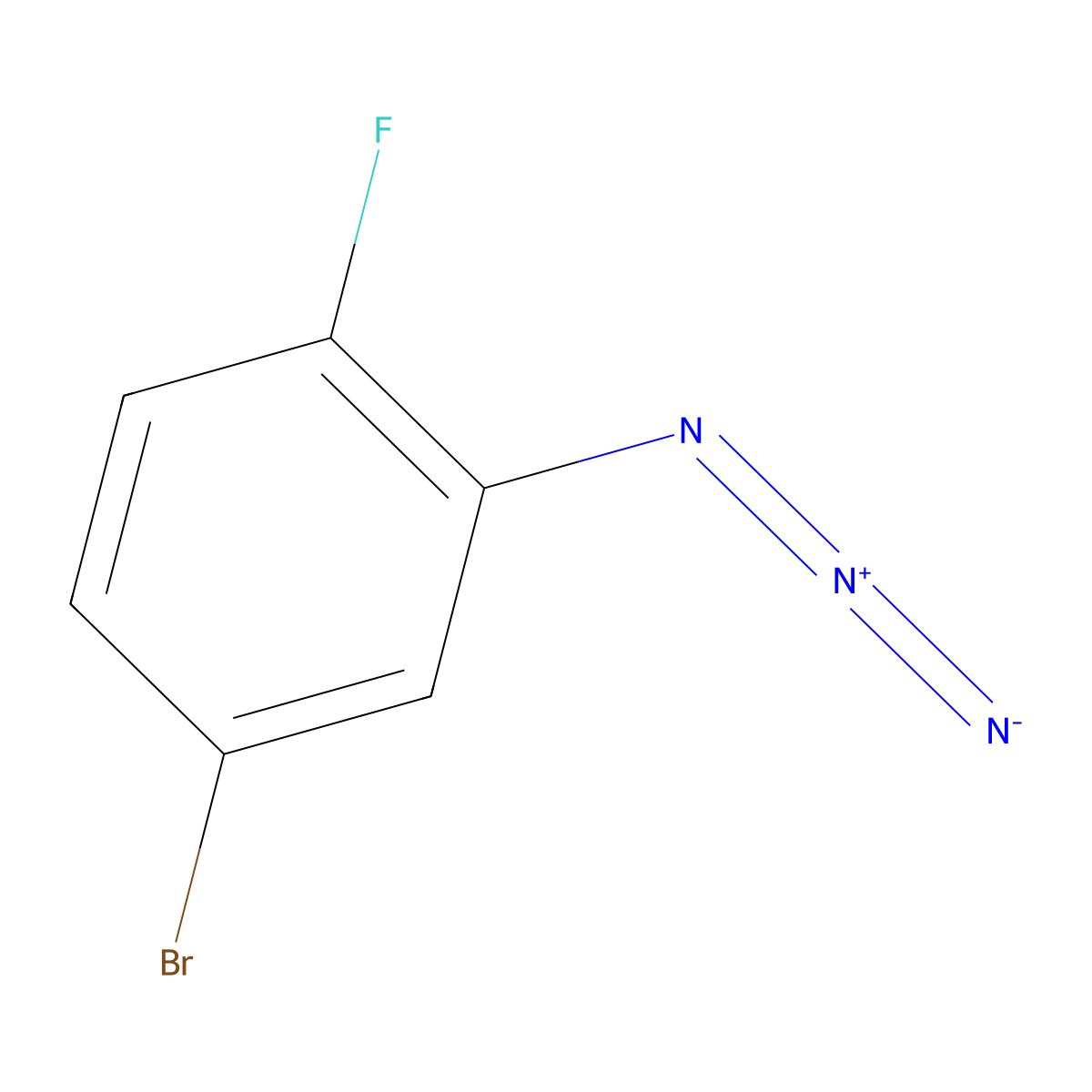 2-Azido-4-bromo-1-fluorobenzene molecular structure, CAS 1153975-58-6