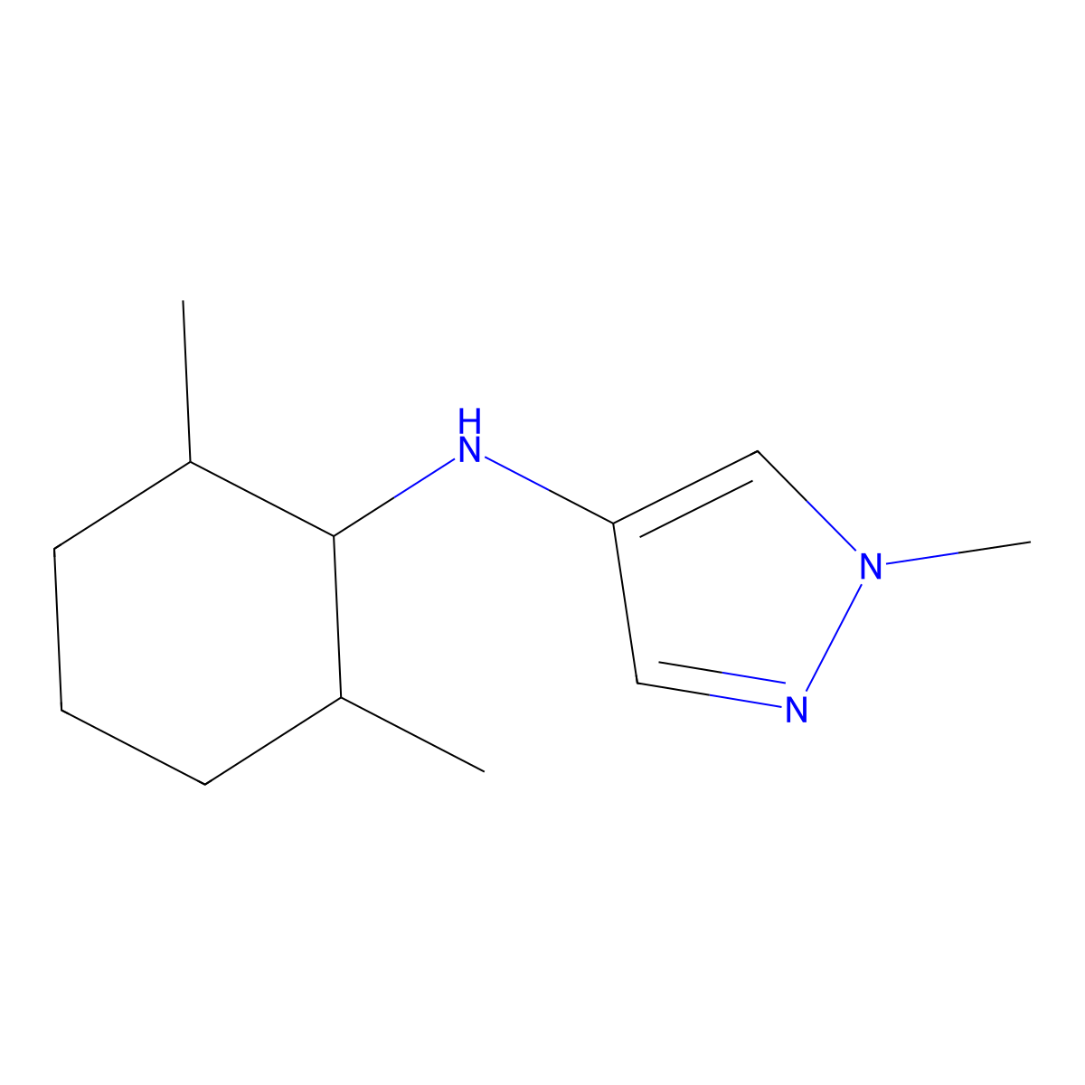 N-(2,6-Dimethylcyclohexyl)-1-methyl-1H-pyrazol-4-amine molecular structure, CAS 1153976-58-9