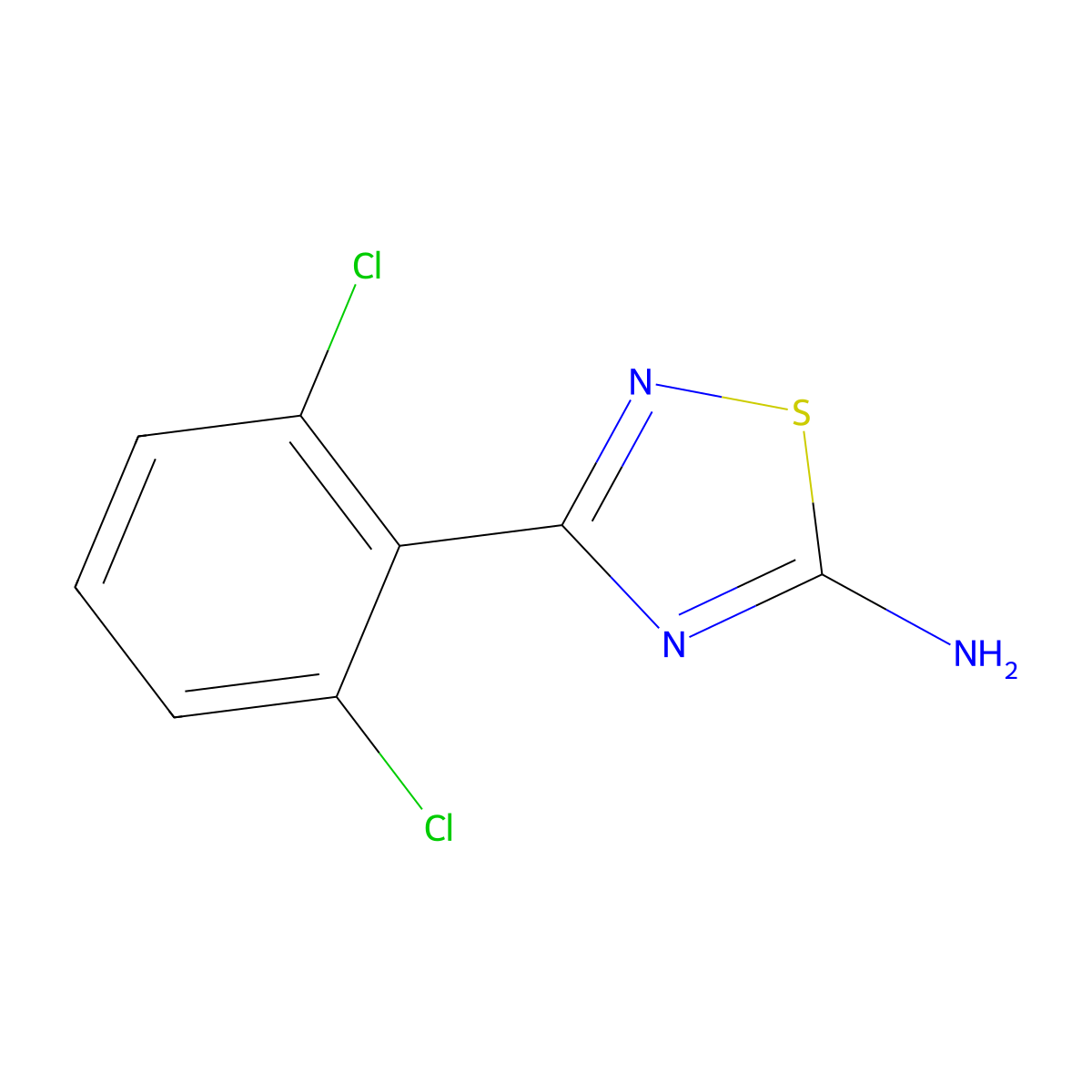 3-(2,6-Dichlorophenyl)-1,2,4-thiadiazol-5-amine molecular structure, CAS 1153979-87-3