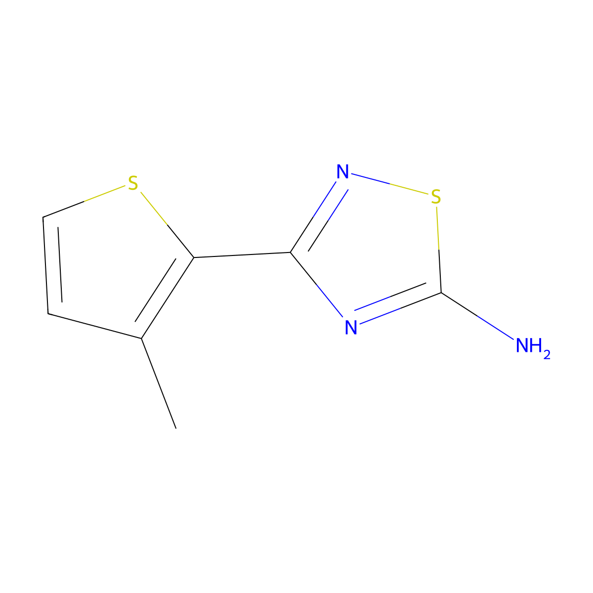3-(3-Methylthiophen-2-yl)-1,2,4-thiadiazol-5-amine molecular structure, CAS 1153981-17-9