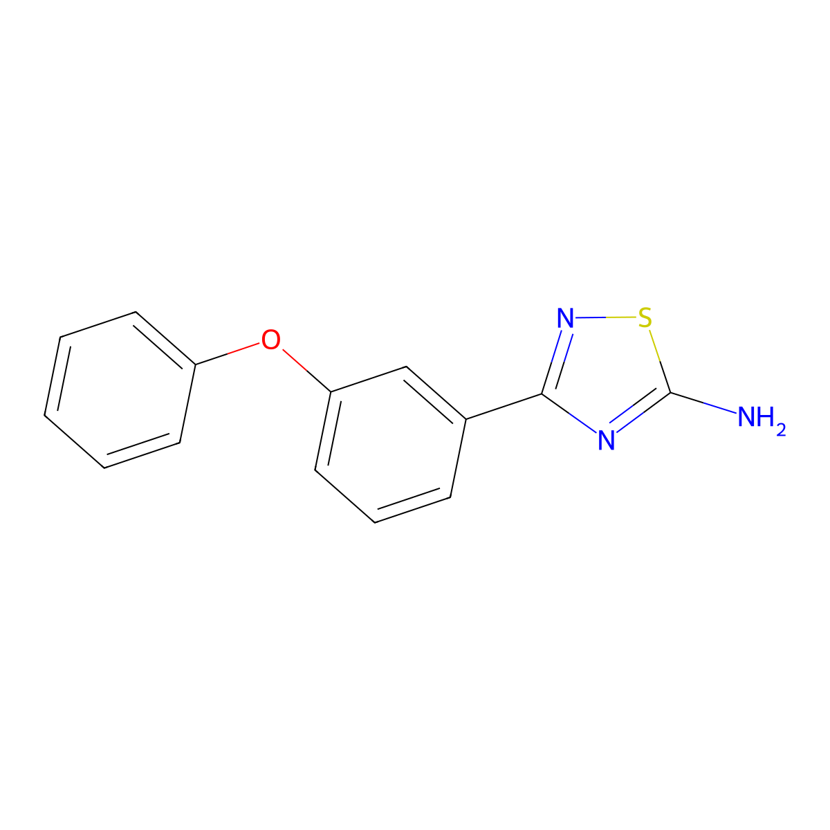 3-(3-Phenoxyphenyl)-1,2,4-thiadiazol-5-amine molecular structure, CAS 1153983-98-2