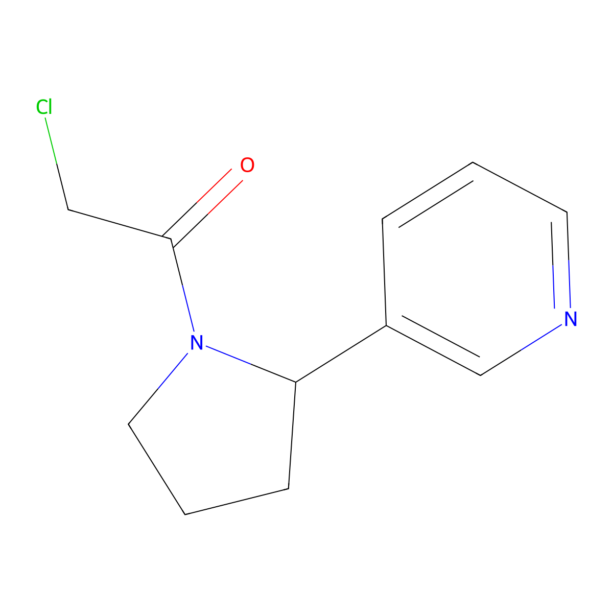 2-Chloro-1-[2-(pyridin-3-yl)pyrrolidin-1-yl]ethan-1-one molecular structure, CAS 1153986-67-4