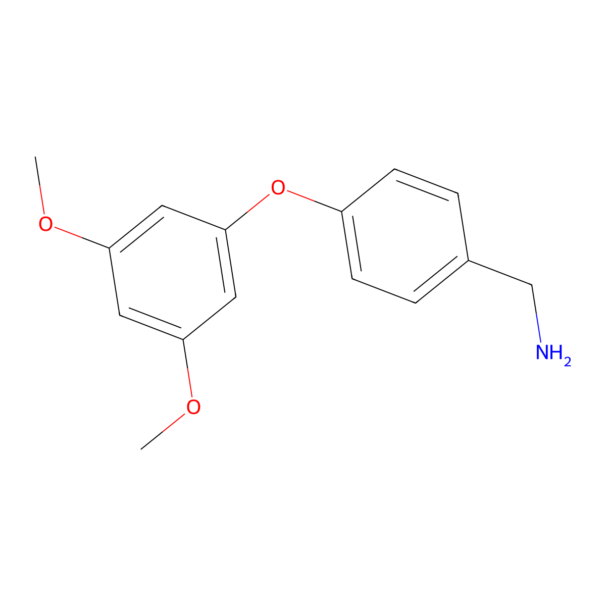 [4-(3,5-Dimethoxyphenoxy)phenyl]methanamine molecular structure, CAS 1153989-67-3