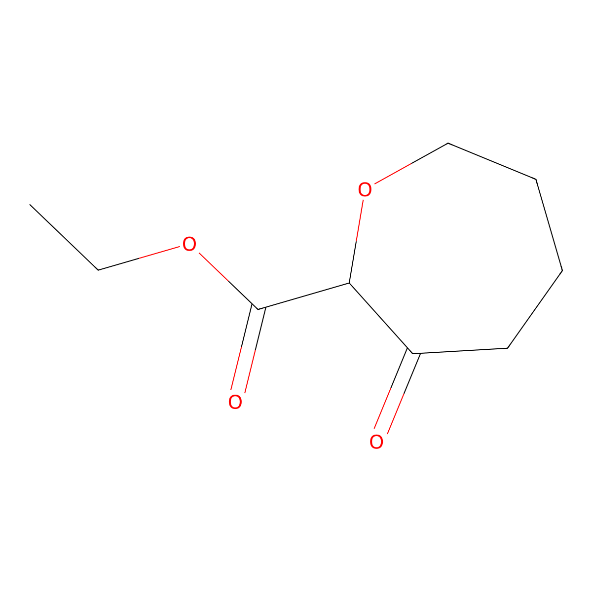 3-Oxooxepane-2-carboxylic acid ethyl ester molecular structure, CAS 115399-66-1