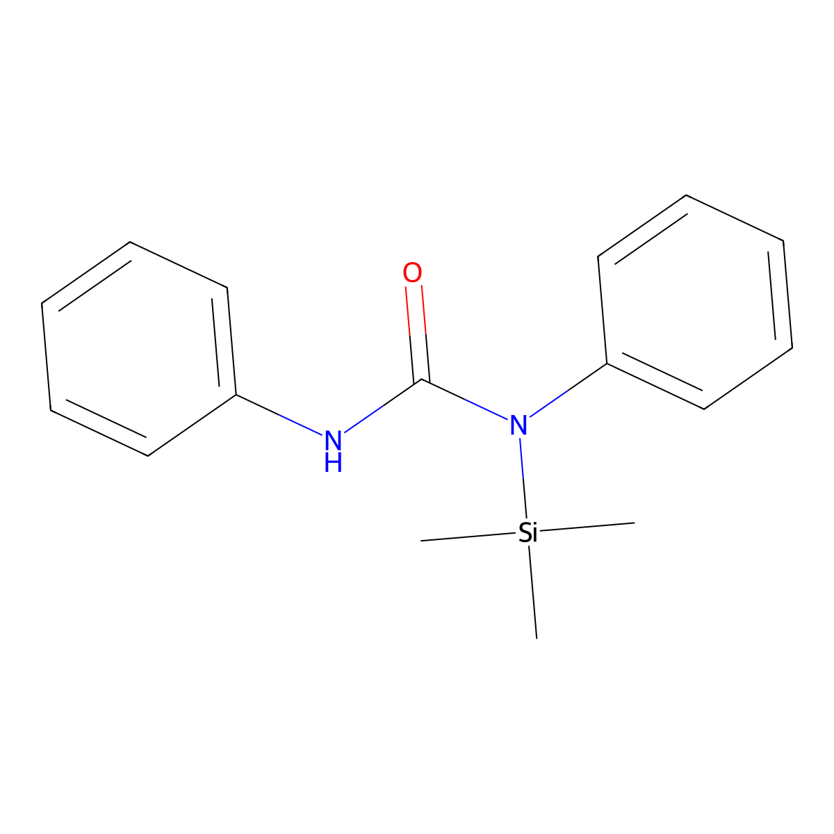 Urea, N,N'-diphenyl-N-(trimethylsilyl)- molecular structure, CAS 1154-84-3