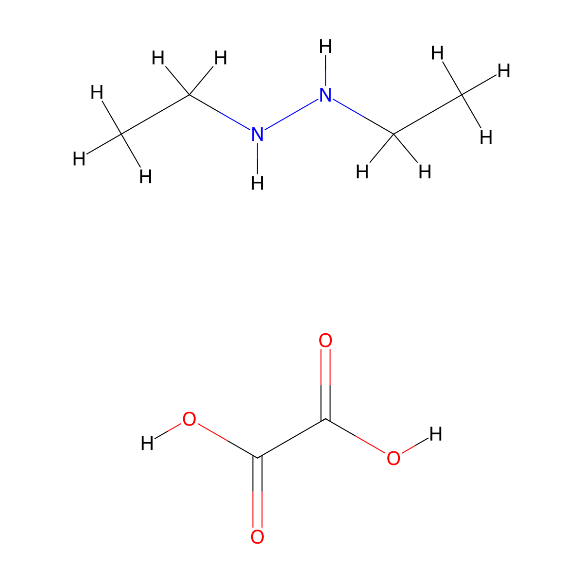 1,2-Diethylhydrazine oxalate molecular structure, CAS 115400-14-1