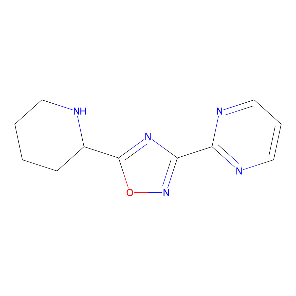 2-[5-(Piperidin-2-yl)-1,2,4-oxadiazol-3-yl]pyrimidine molecular structure, CAS 1154008-12-4