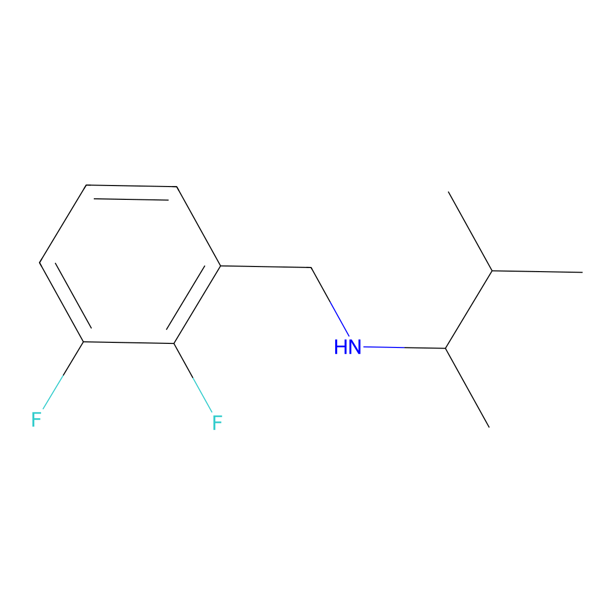 [(2,3-Difluorophenyl)methyl](3-methylbutan-2-yl)amine molecular structure, CAS 1154012-32-4