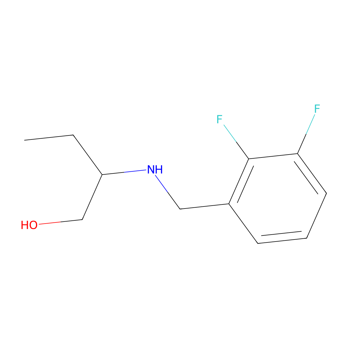 2-{[(2,3-Difluorophenyl)methyl]amino}butan-1-ol molecular structure, CAS 1154016-60-0
