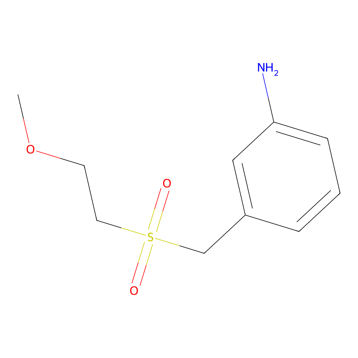 3-[(2-Methoxyethanesulfonyl)methyl]aniline molecular structure, CAS 1154018-38-8