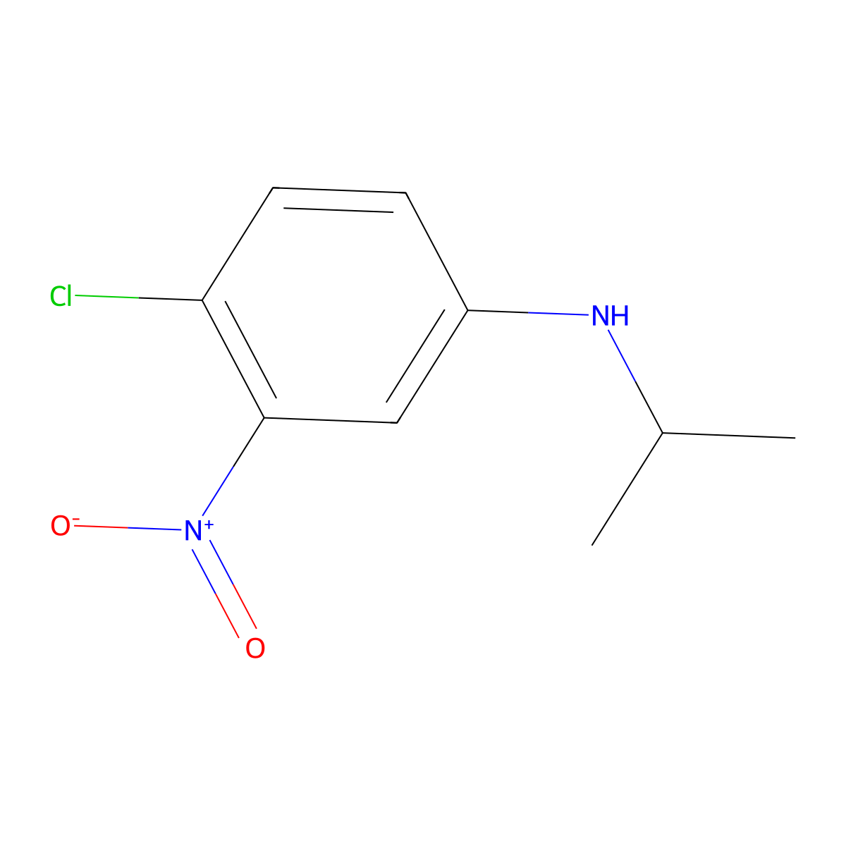 4-chloro-3-nitro-N-(propan-2-yl)aniline molecular structure, CAS 1154018-77-5