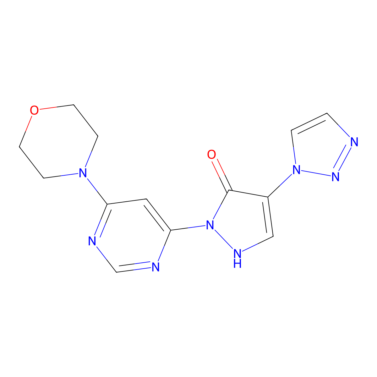 Molidustat molecular structure, CAS 1154028-82-6