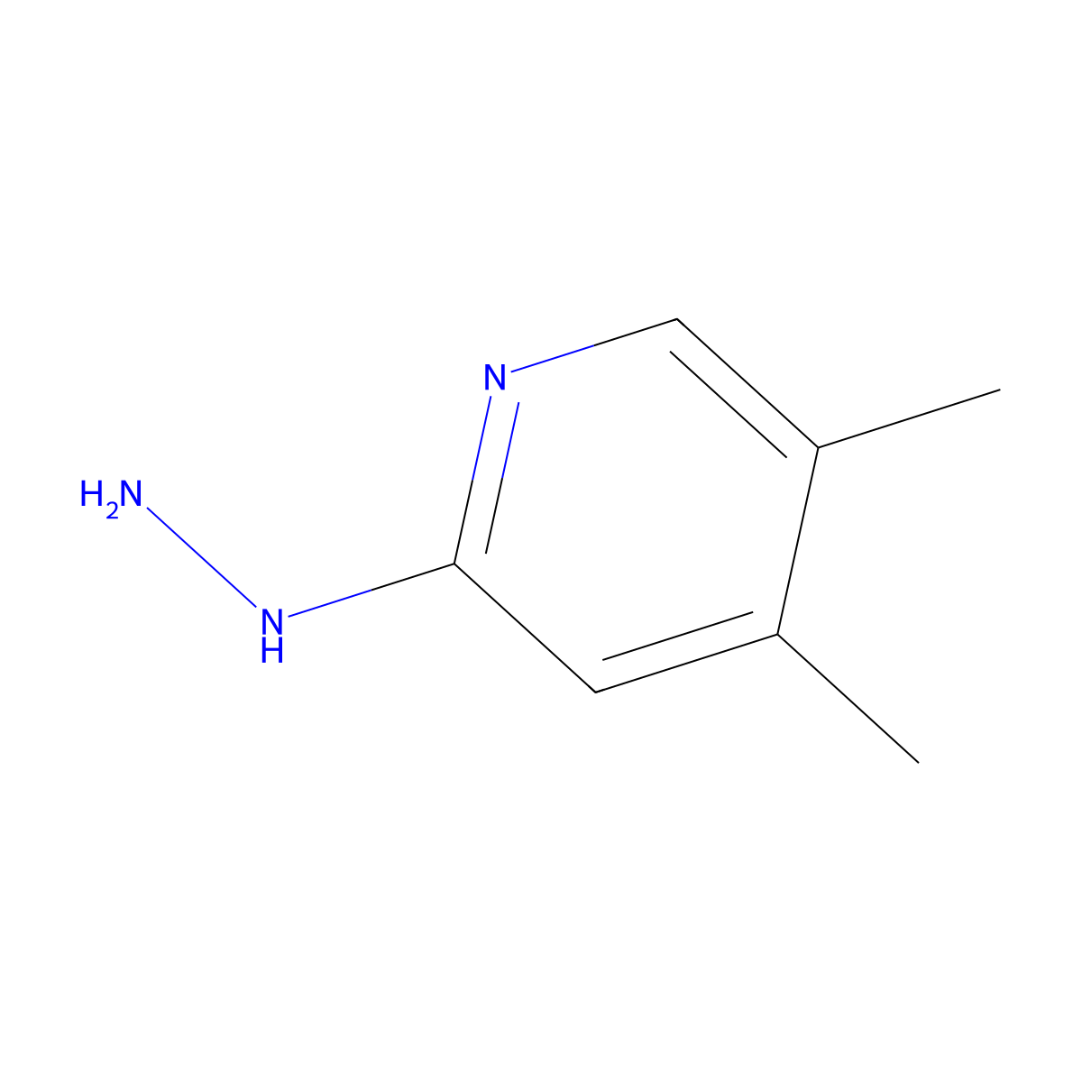 2-Hydrazinyl-4,5-dimethylpyridine molecular structure, CAS 1154030-52-0