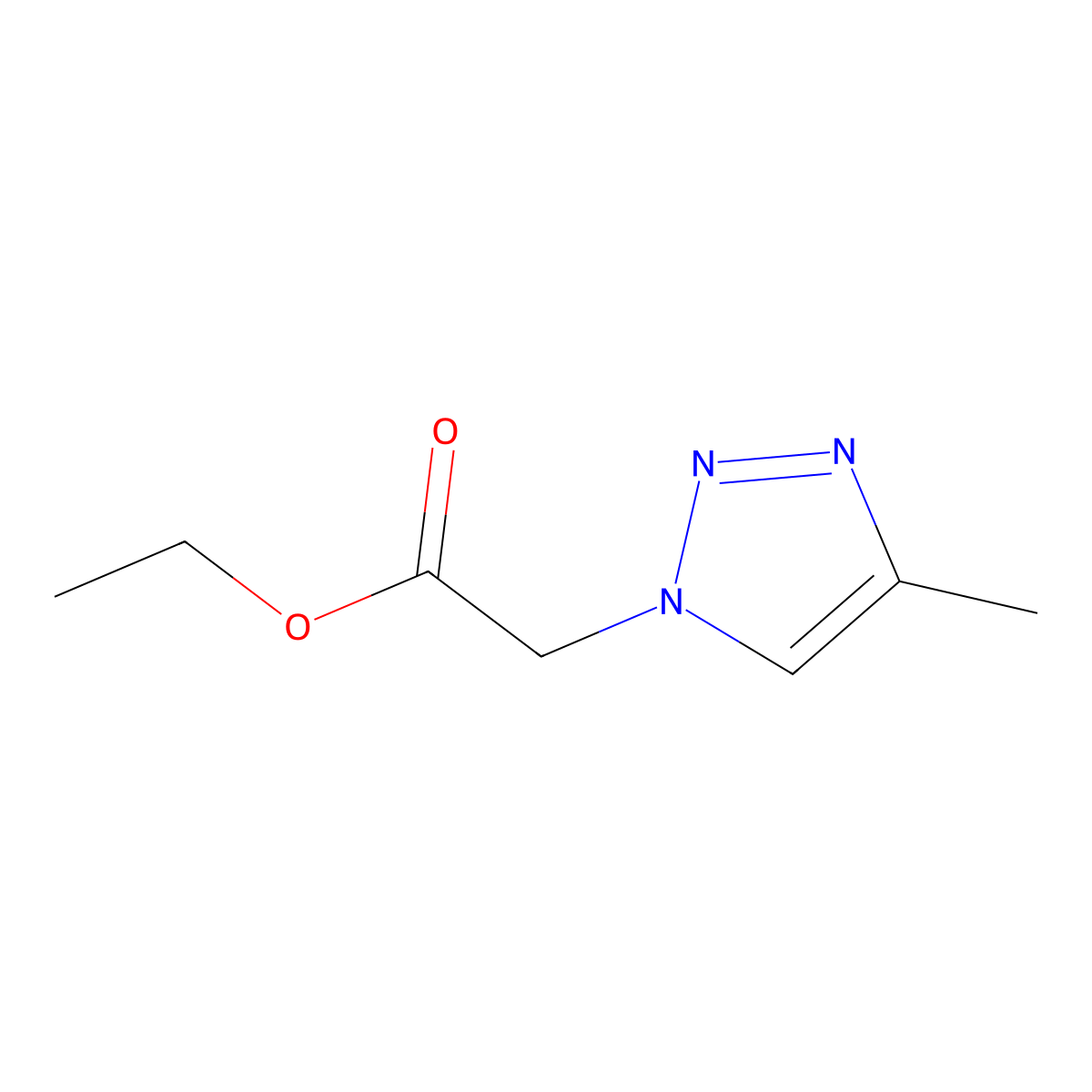 Ethyl[4-methyl-1H-1,2,3-triazole-1-yl]acetate molecular structure, CAS 1154030-60-0