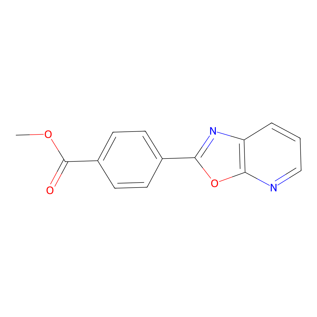 Methyl 4-(oxazolo[5,4-b]pyridin-2-yl)benzoate molecular structure, CAS 1154060-51-1