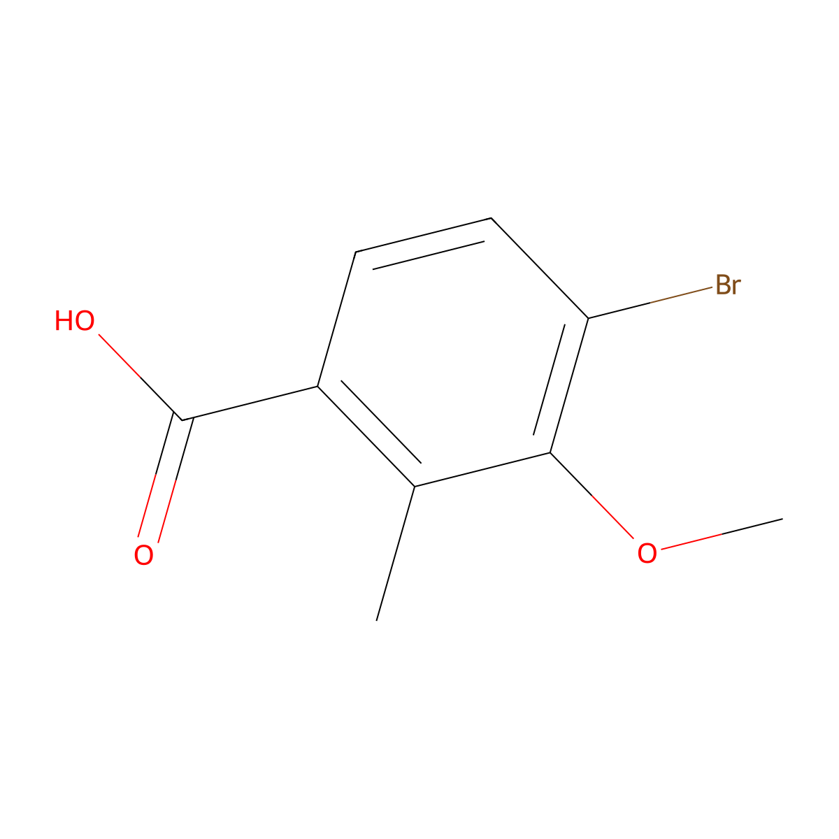 4-Bromo-3-methoxy-2-methylbenzoic acid molecular structure, CAS 1154060-65-7
