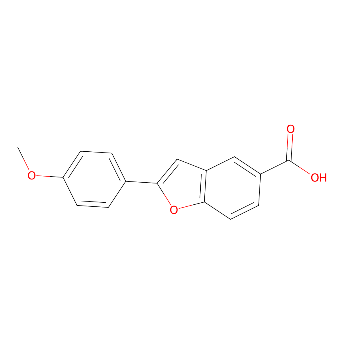 2-(4-Methoxyphenyl)-benzofuran-5-carboxylic acid molecular structure, CAS 1154060-68-0