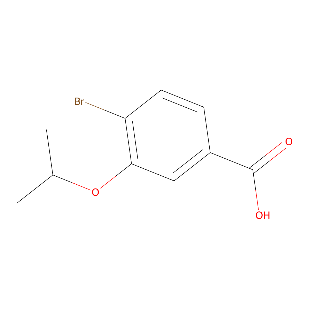 4-Bromo-3-(propan-2-yloxy)benzoic acid molecular structure, CAS 1154060-98-6