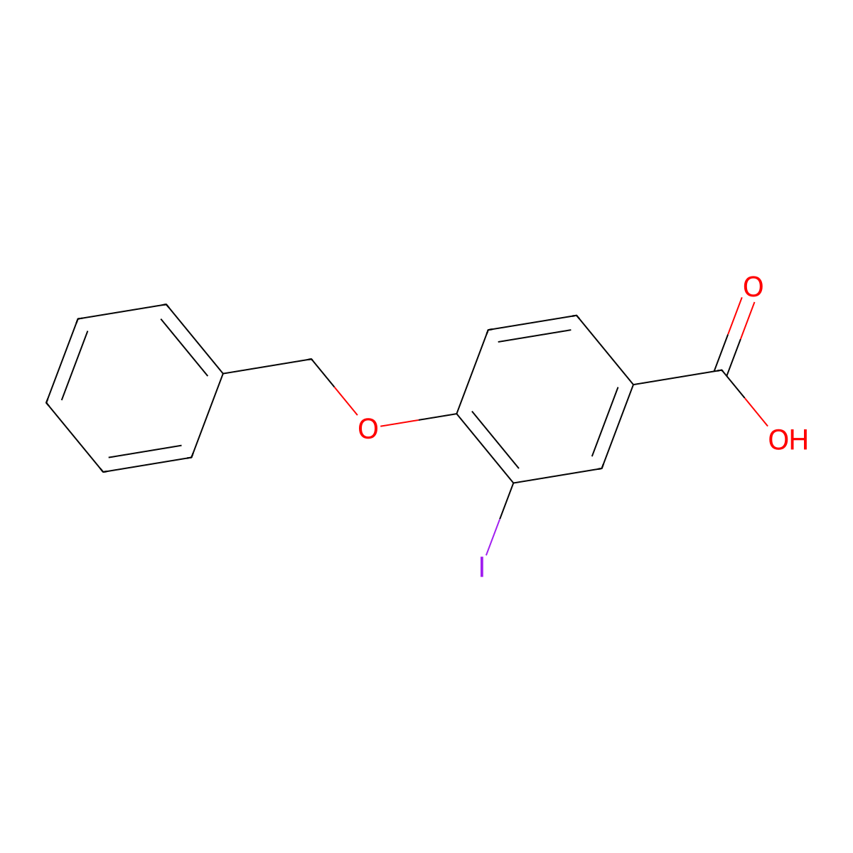 4-(Benzyloxy)-3-iodobenzoic acid molecular structure, CAS 1154061-13-8