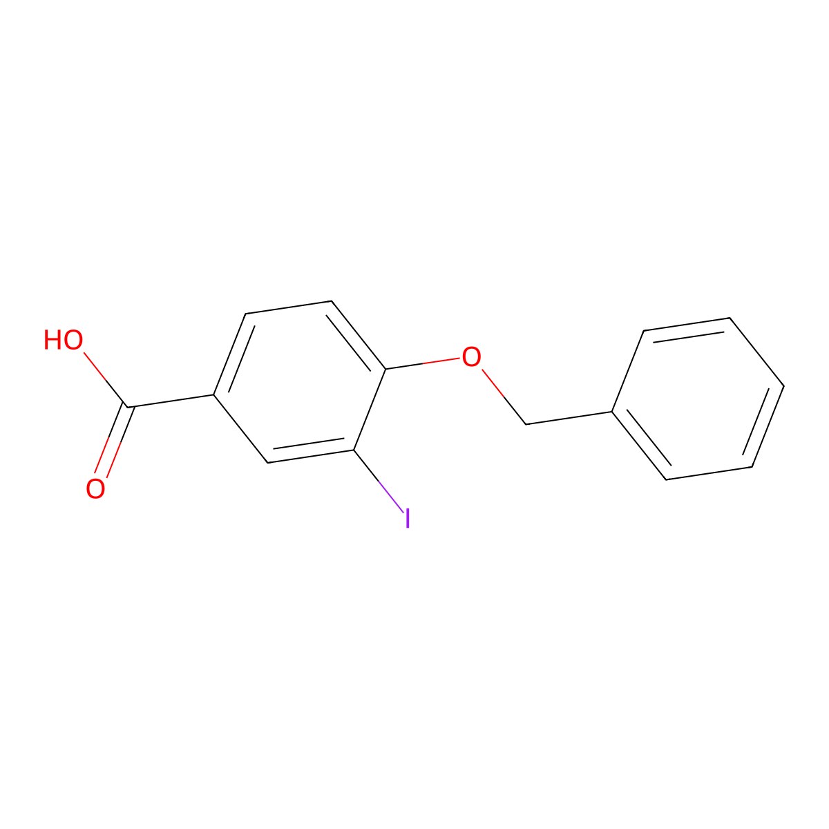 4-(Benzyloxy)-3-iodobenzoic acid molecular structure, CAS 1154061-13-8