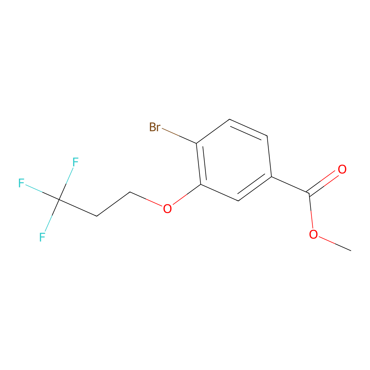 Methyl 4-bromo-3-(3,3,3-trifluoropropoxy)benzoate molecular structure, CAS 1154061-20-7