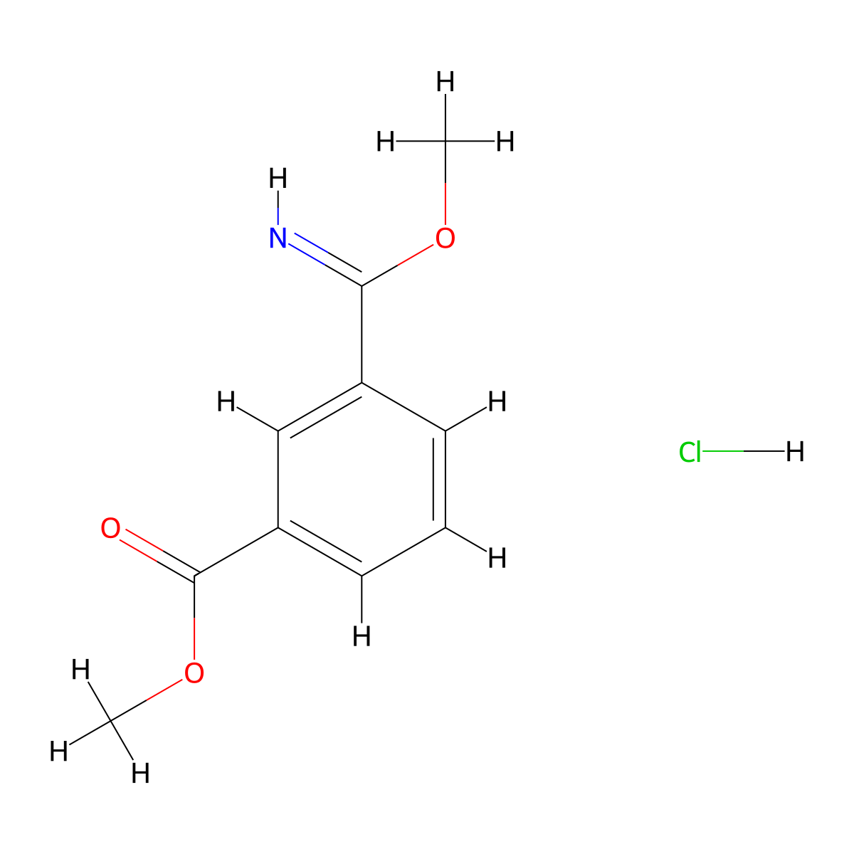 Methyl 3-[Imino(methoxy)methyl]benzoate Hydrochloride molecular structure, CAS 1154063-16-7