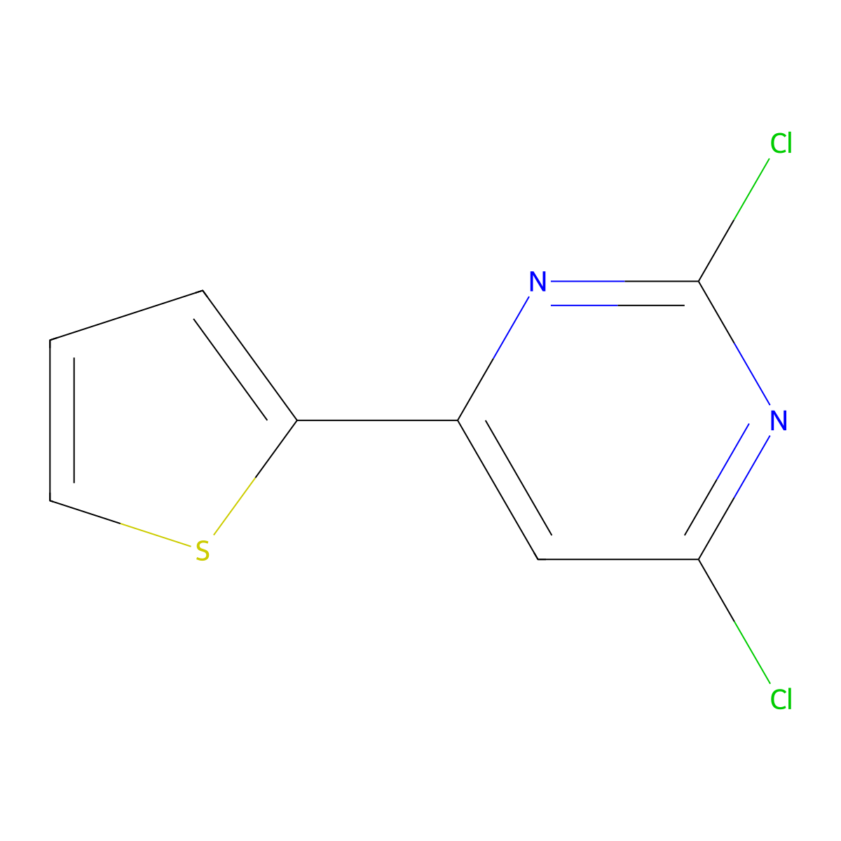2,4-Dichloro-6-(2-thienyl)pyrimidine molecular structure, CAS 115407-56-2