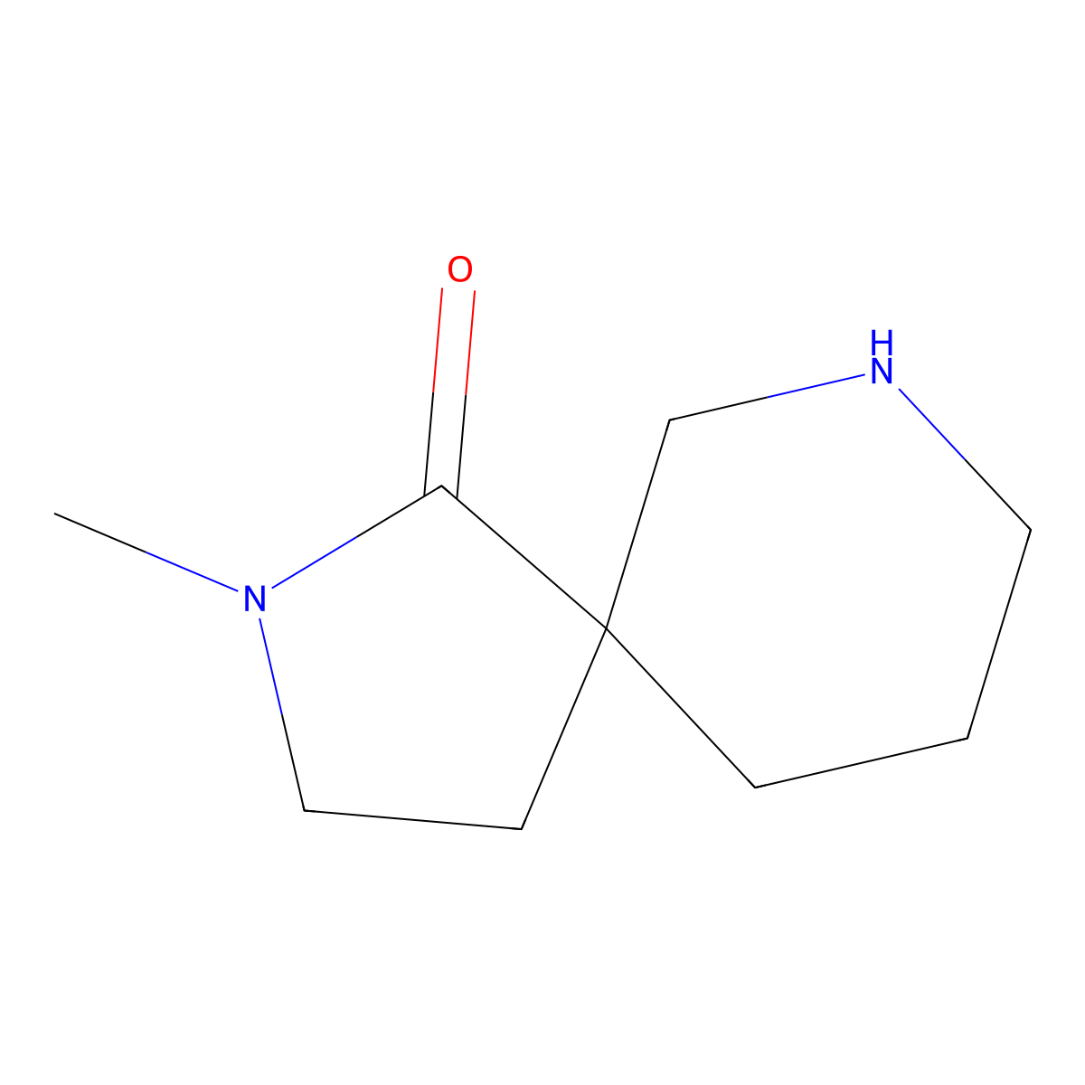 2-Methyl-2,7-diazaspiro[4.5]decan-1-one molecular structure, CAS 1154097-18-3
