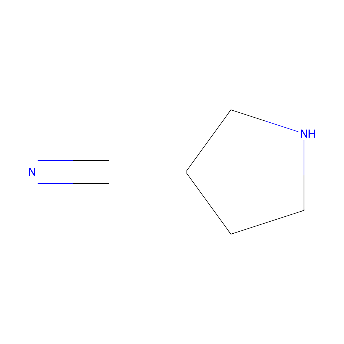 (S)-pyrrolidine-3-carbonitrile molecular structure, CAS 1154097-25-2